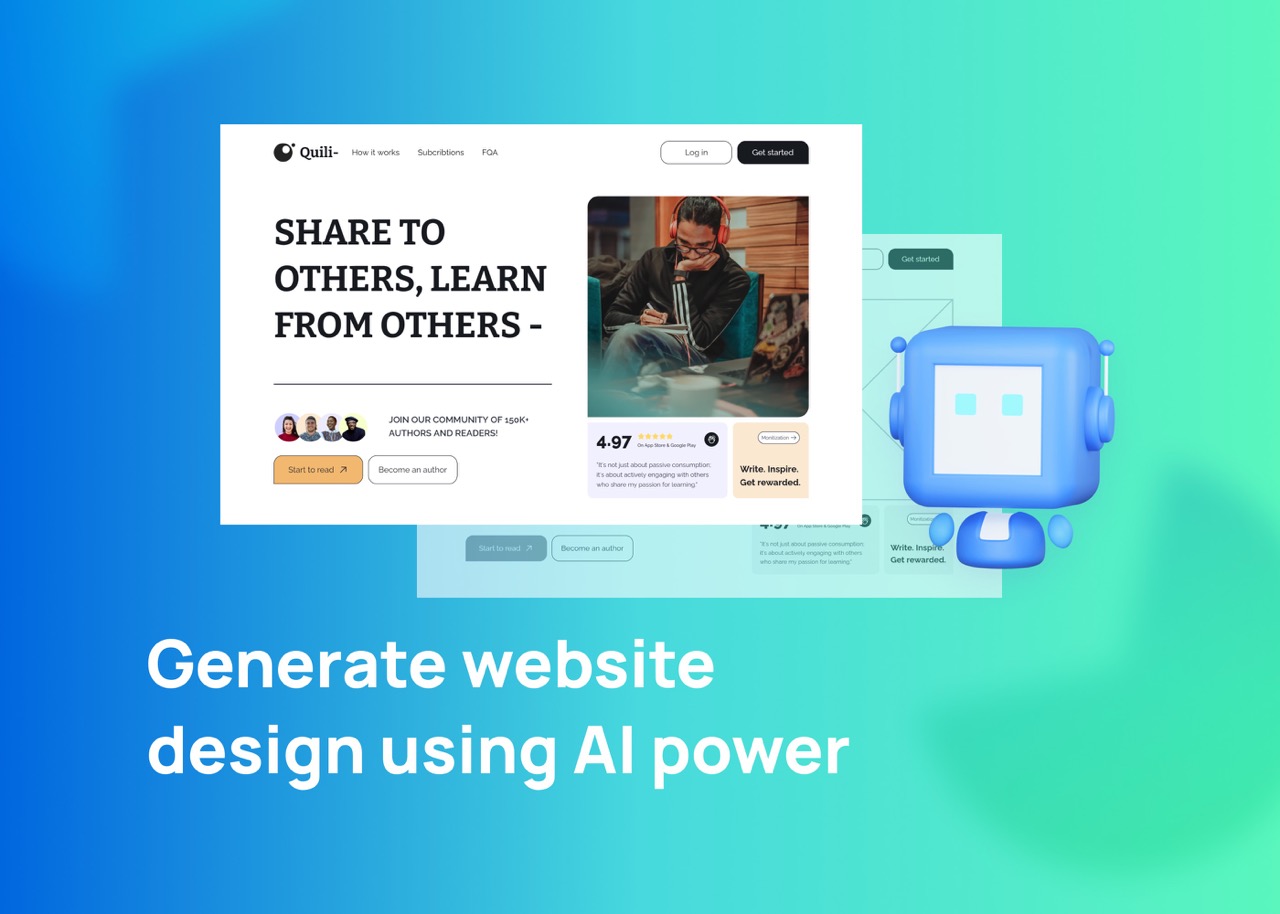AI-powered smart web design tools creating modern websites