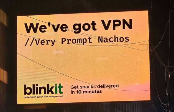 Creative marketing example from Blinkit